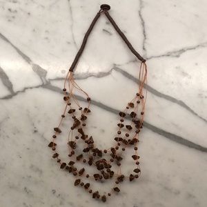 Amber colored beaded necklace from Bali